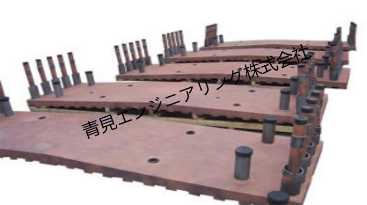 高炉の銅冷却壁